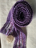 Фіолетовий пояс,широка крайка, бузковий пасок, самотканий пояс до вишиванки, фото №8