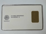 Банковский слиток золота ARGOR-HERAEUS Швейцария 2,0 грамма 999,9 пробы., фото №4
