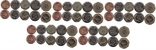 Jordan Иордания - 5 шт х набор 5 монет 1 + 5 + 10 Piastres + 1/4 + 1/2 Dinars 2009 - 2012, фото №2