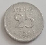 Швеция 25 эре, 1960 (лот 493), фото №2