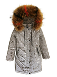 Зимове пальто з світловідбиваючої рефлективної тканини Gold zoloto 122 зріст 1053122, numer zdjęcia 2