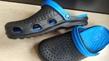 Мужские кроксы синие сабо "прогресс Crocs" с большими дырками для вентиляции 42р-р, фото №3