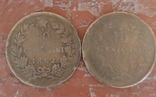 Італія 10 чентезимо 1862 2 монеты, фото №3