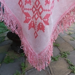 Vintage tablecloth with fringe USSR 135 * 135 cm, photo number 3