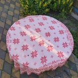 Vintage tablecloth with fringe USSR 135 * 135 cm, photo number 6