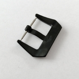 Бакля Застежка 22 мм для ремешка из нержавеющей стали с чёрным покрытием, фото №3