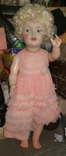 Большая старинная кукла папье-маше с зубками (на резинках. с подвижными глазами). СССР, фото №10