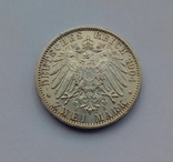 1904 г - 2 марки Германия,Гессен,серебро, фото №5