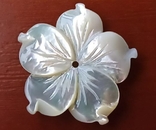 Перламутр белый цветок 25 мм, фото №4