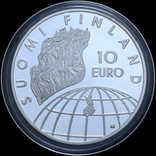 10 Евро 2002 50 лет Олимпийским играм в Хельсинки (Серебро 0.925, 27.4г), Финляндия, фото №4