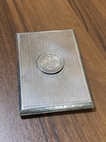 Портсигар серебро Германия 155 грамм гравировка 1924 годом, фото №2