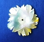 Перламутр белый цветок 35 мм, фото №6