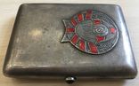 Серебряный портсигар СССР с эмалью 875 пробы, фото №3