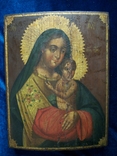 21Т25 Икона Дева Мария, Иисус Христос. Дерево, письмо. Размер 24*32*1,5 см, фото №2