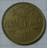 5 центай, Литва, 1925г, фото №3