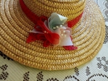  Соломенная шляпа с цветами для куклы Германия, фото №6