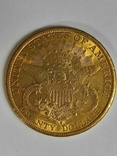 20 Долл. США, 1898 г., золото 900 пробы, вес 33.5 гр,, фото №3