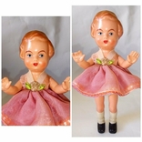  Старинная кукла рельефные волосы Edi Эди 50-е Германия, фото №3