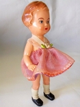  Старинная кукла рельефные волосы Edi Эди 50-е Германия, фото №8