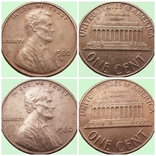 146.U.S. two coins 1 cent, 1980 Lincoln Cent Mondvor mark: "D" - Denver, photo number 2