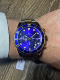 Наручные часы мужские Chronte Nicolas Silver-Gold-Blue, numer zdjęcia 6