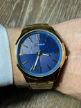 Наручные часы мужские Curren 8322 Gold-Blue, numer zdjęcia 3