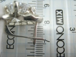 Новые Серебряные Серьги Сережки Крупные Камни 12 мм Английская Застежка 925 проба 143, фото №11