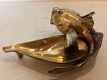 Бронзовая статуэтка, пепельница Нимор Морской бычок, бронза или латунь, фото №7