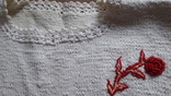 Винтаж. Женский летний вязаный костюм (юбка + блуза), спицы, хлопок. Большой размер, фото №5