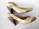 Б/У Босоножки женские закрытые с острым носком на каблуке Натуральная кожа MEDEA, фото №3