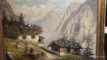 Картина "Австрийские Альпы", масло, 79х59 см, XIX в, Schottner, Германия., фото №2
