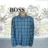 Hugo Boss regular Fit оригинал Стильная мужская рубашка дл рукав в клетку приталенная, photo number 2