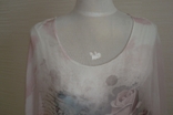 Итальянская Красивая шифоновая двойная блузка /майка в градиент 48, фото №4