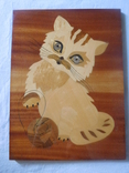 Painting souvenir CAT of the USSR intarsia, photo number 2