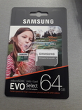 Карта памяти Samsung 64Gb microSDXC Class 10 UHS-I U3 EVO Select, фото №2