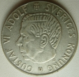 Швеция 1 крона 1968 серебро, фото №3