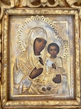Икона Божьей Матери в серебряном окладе 84, в киоте, фото №7
