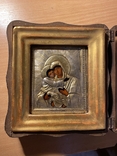 Икона Владимирская в серебряном окладе 84, в киоте., фото №13