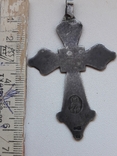 Нательный крест в эмалях, серебро 84., фото №5