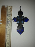 Нательный крест в эмалях, серебро 84. 3, фото №4