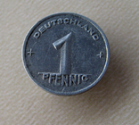 1 pfenning 1948 (A) Deutschland, фото №2