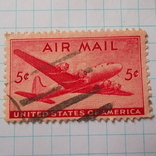 Марка.США.1946 Skymaster, фото №3