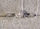 Кольцо каблучка Малинка помолвка бриллиант діамант золото 585 15,5р, фото №6
