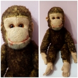 Старинная обезьяна солома 50см игрушка ГДР, фото №2