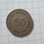  Германия. ФРГ 50 пфеннигов, 1949 "J", фото №3