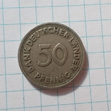  Германия. ФРГ 50 пфеннигов, 1949 "J", фото №4