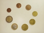 Набор монет евро 1цент-2 евро 8 монет Австрия старая карта, фото №2