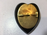Антикварна брошка Black Heart 19,3 грама, фото №6