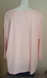 Bonmarche Пижамный красивый хлопковый верх рукав в 3/4 св розовый с рисунком 24, фото №5