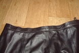 Aqua Leather Шикарная Кожаная батальная юбка из мягкой кожи черная, photo number 7